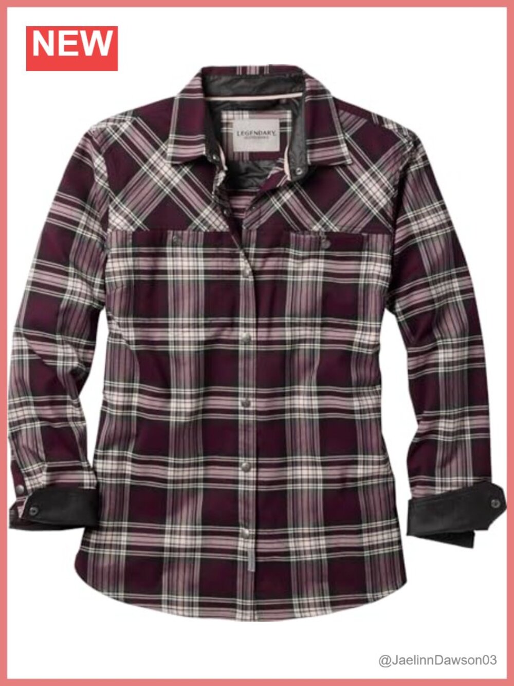 Performance Flannel Snap Up Shirt Long Sleeve Plaid Button-Down Collar